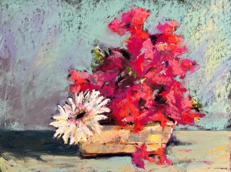 Bougainvillea and Daisy by artist Neva Smoll